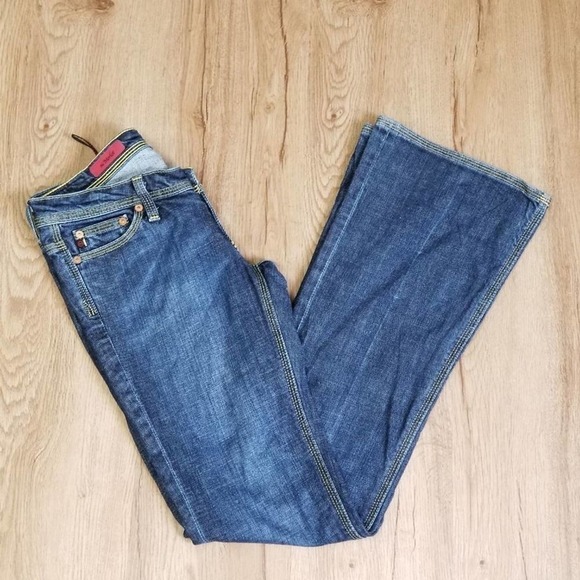 AG Adriano Goldschmied "The Merlot" Bootcut Medium Wash Denim Low Rise Jeans 26 - Picture 2 of 6